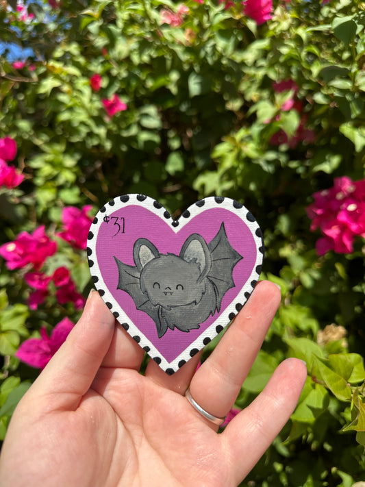 Stamp Style Bat Magnet