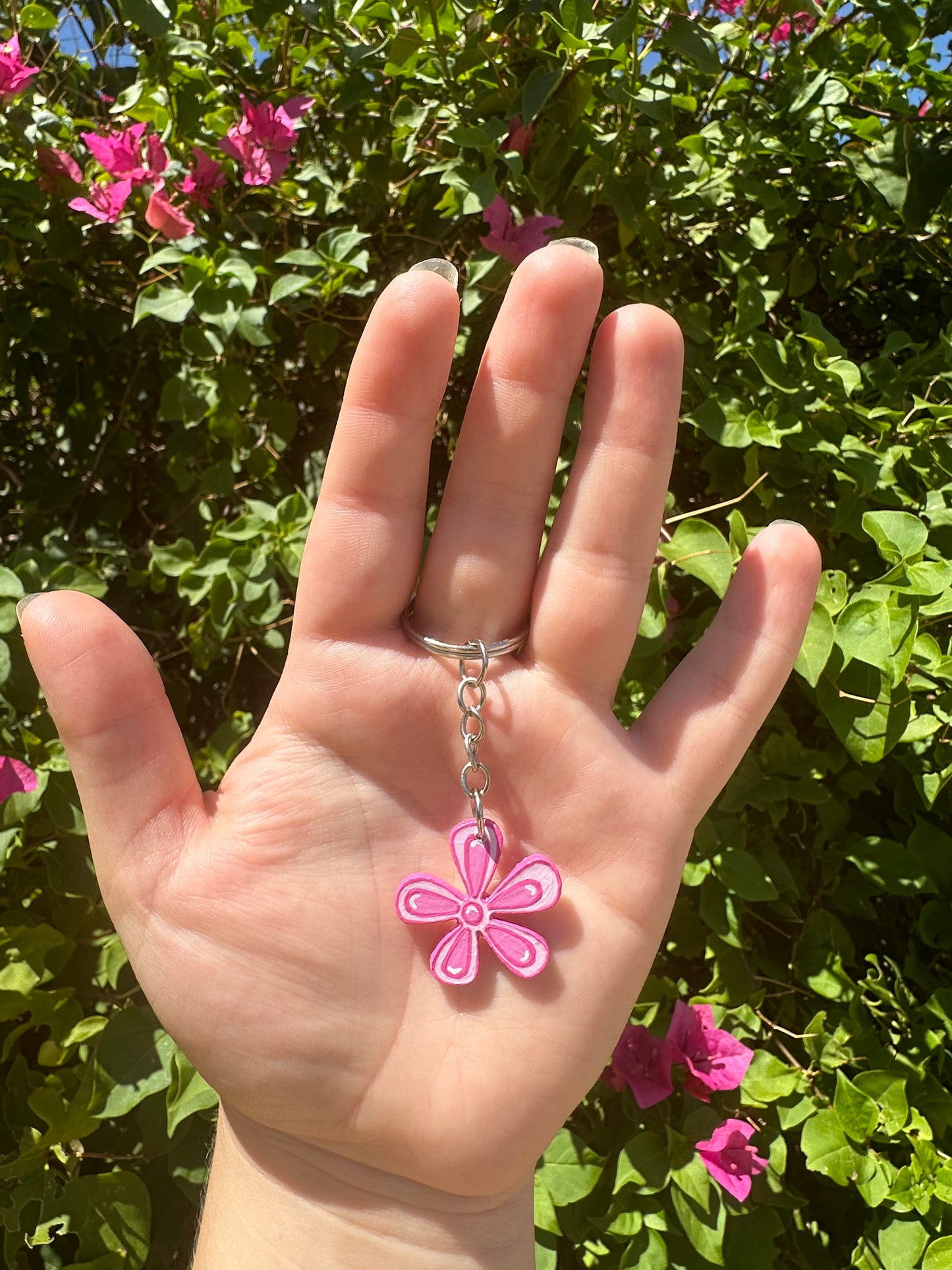 Retro Flower Petal Keychain