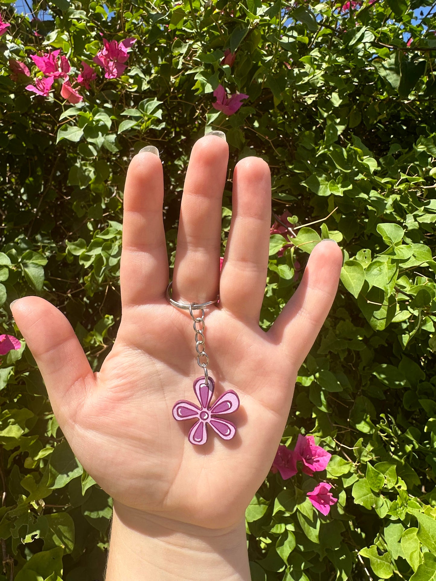 Retro Flower Petal Keychain