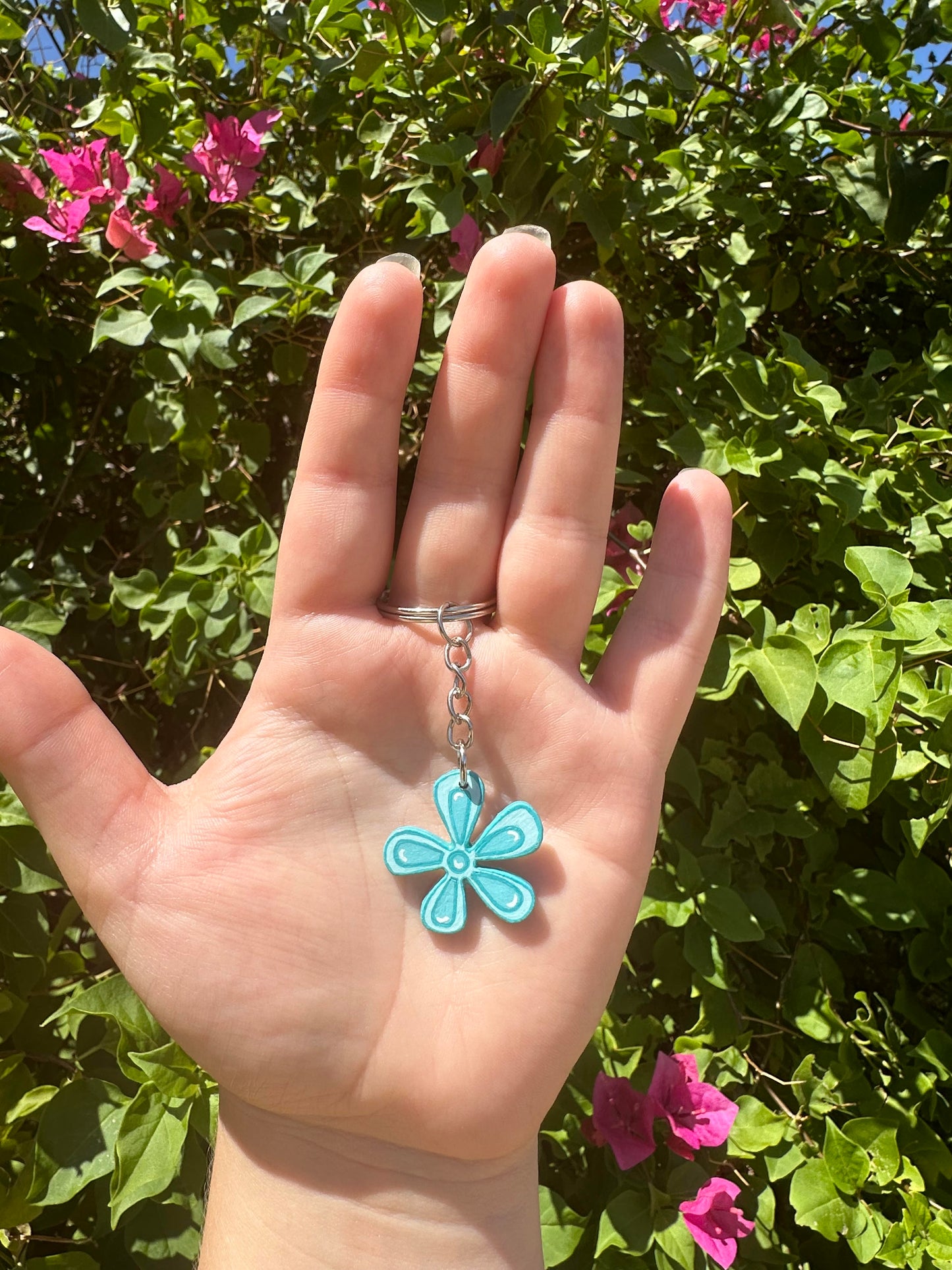 Retro Flower Petal Keychain