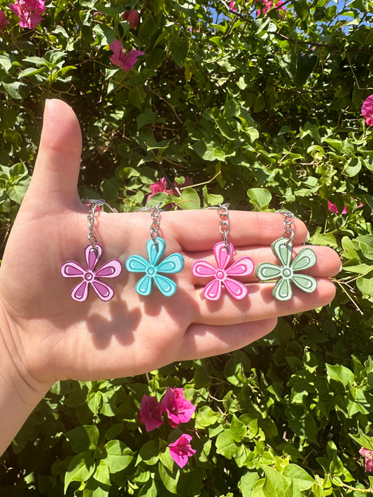 Retro Flower Petal Keychain