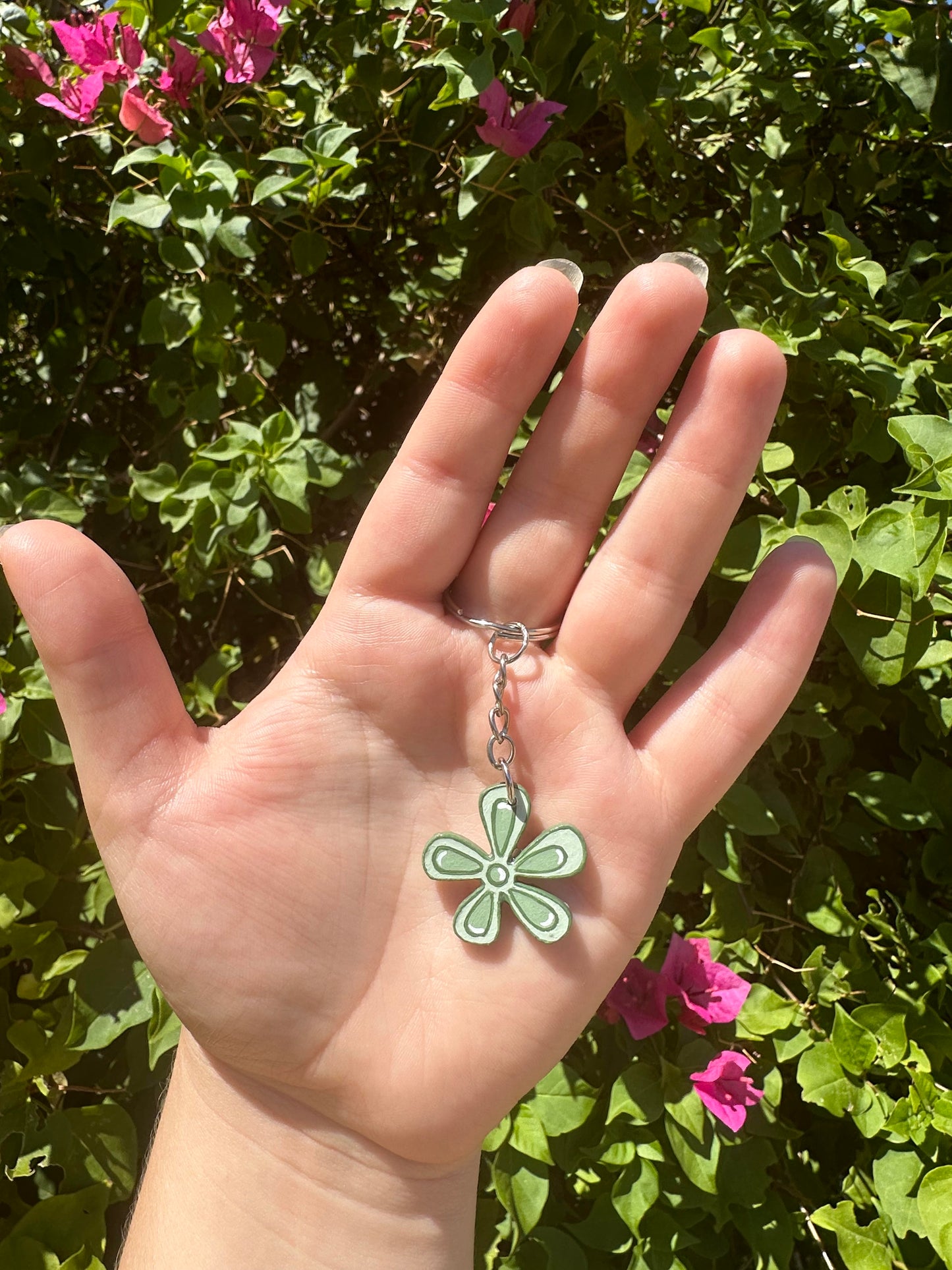 Retro Flower Petal Keychain