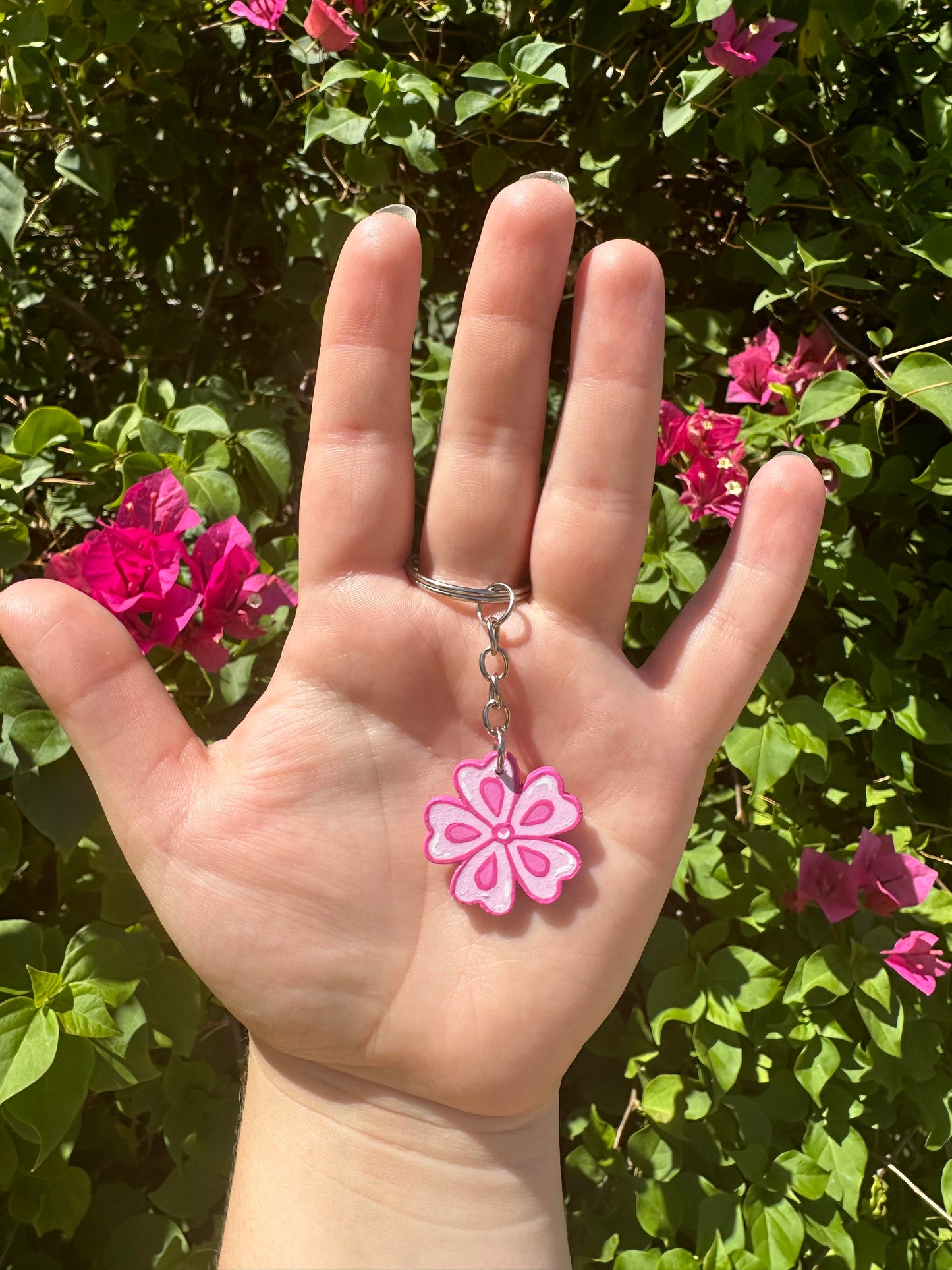 Retro Clover Flower Keychain