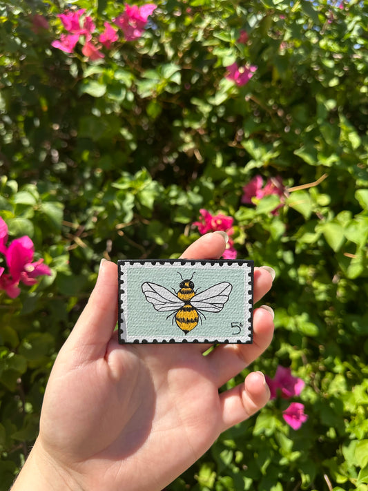 Bee Postage Stamp Magnet